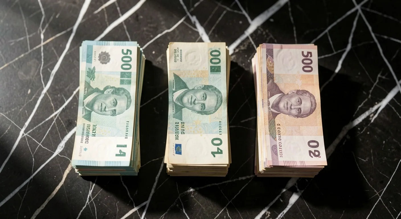 Detalle de billetes argentinos
